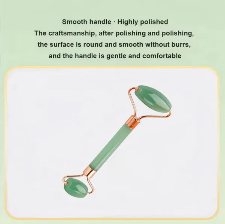 2PCS Gua Sha Face Rollers – Natural Resin Facial Lifting & Anti-Wrinkle Massage Stones