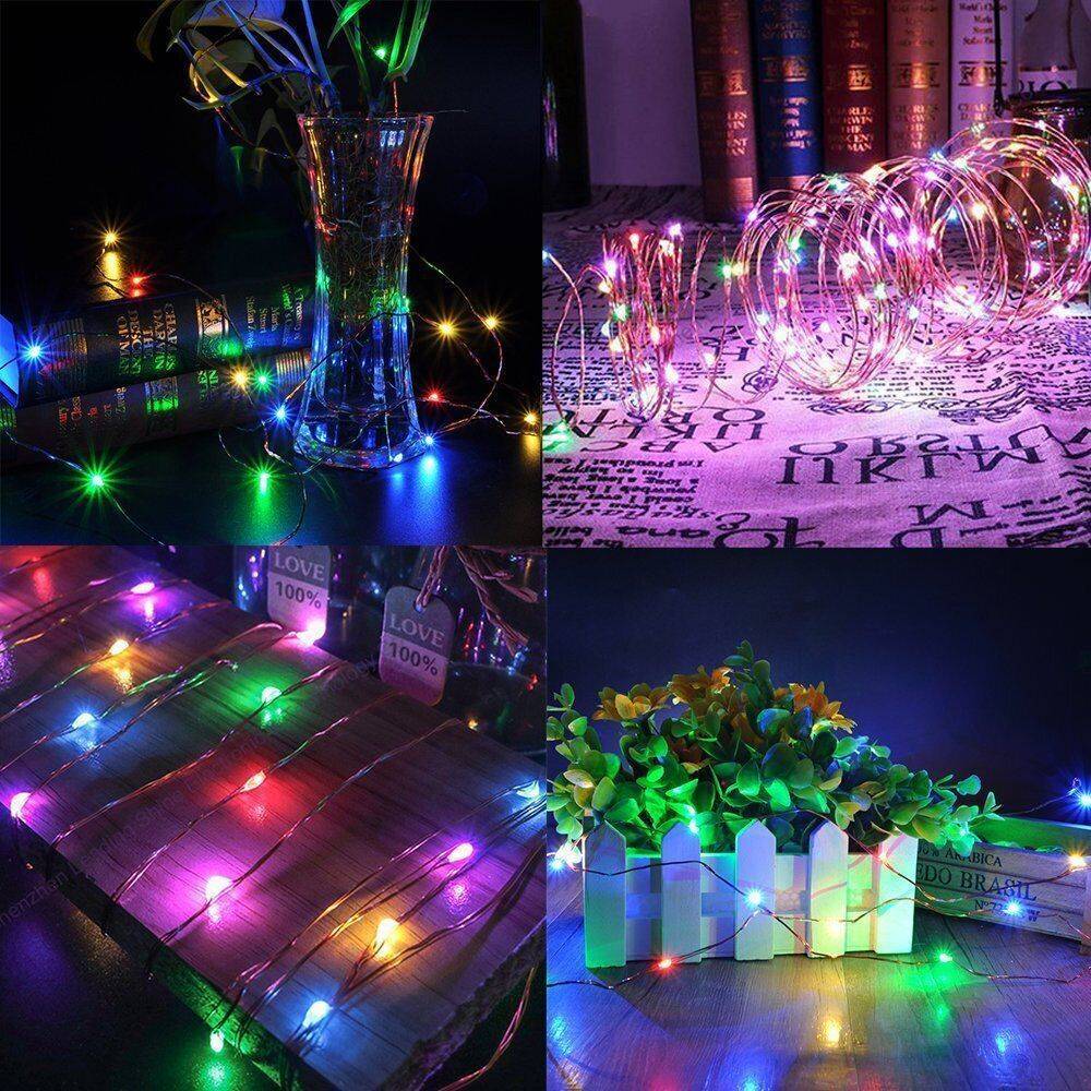 Set Of 2 Solar Fairy String Lights 20M 200 LED Copper Wire - Outdoor Garden Decor - USA Shipping