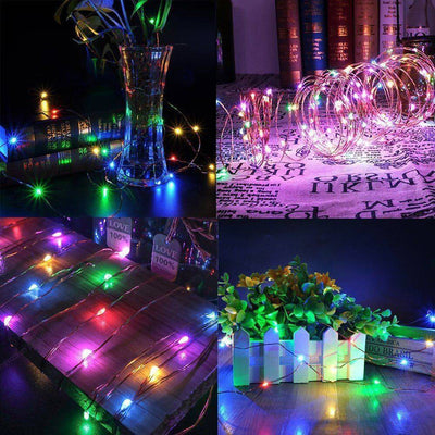 Set Of 2 Solar Fairy String Lights 20M 200 LED Copper Wire - Outdoor Garden Decor - USA Shipping