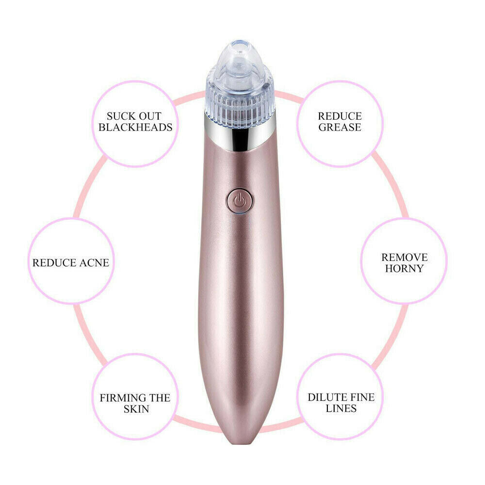 Electric Blackhead & Pore Vacuum Cleaner – Strong Suction Acne & Pimple Remover with Diamond Dermabrasion for Facial Skin Care