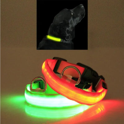 LED Pet Safety Collar – Halo Style Light-Up Collar for Dogs & Cats