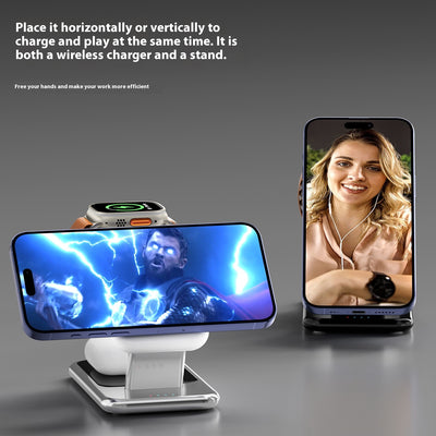 3-in-1 Magnetic Wireless Charging Station | Fast Charger for Phone, Earbuds & Smartwatch