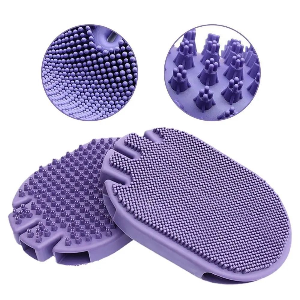Massaging Pet Shampoo Brush – Soft Bristle Dual-Sided Grooming & Cleaning Brush for Dogs