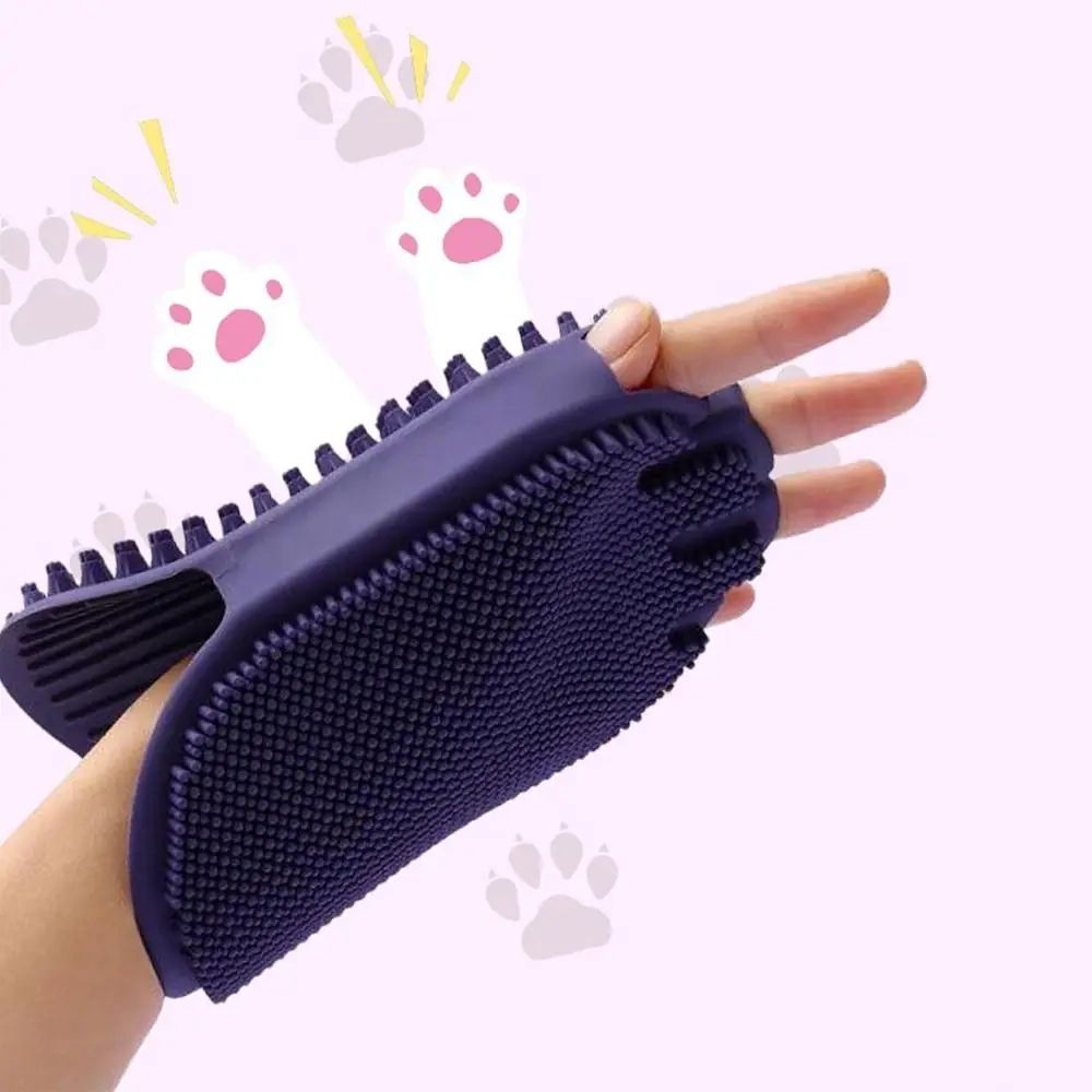 Massaging Pet Shampoo Brush – Soft Bristle Dual-Sided Grooming & Cleaning Brush for Dogs