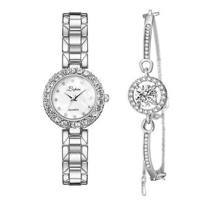 Women’s Luxury Quartz Watch & Bracelet Set – Elegant Fashion Wristwatch Combo
