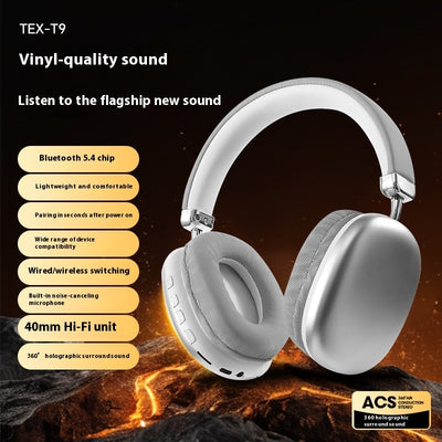 TEX-T9 Wireless Bluetooth Headset – Over-Ear Headphones with High-Quality Sound