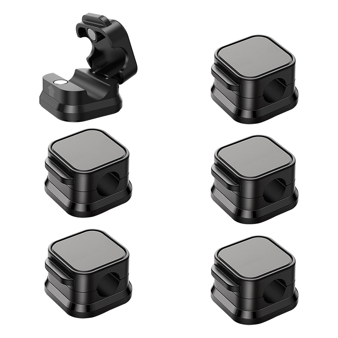 6-Pack Magnetic Cable Clips – Adhesive Cord Organizer for Home, Office, Car & Desk