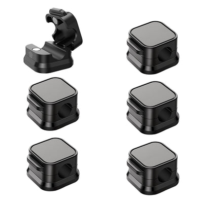 6-Pack Magnetic Cable Clips – Adhesive Cord Organizer for Home, Office, Car & Desk