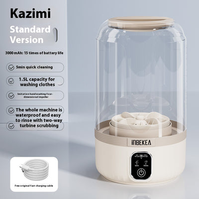 Portable Mini Underwear Washer – Rechargeable Cordless Washing Machine for Bras, Socks, and Small Laundry Items