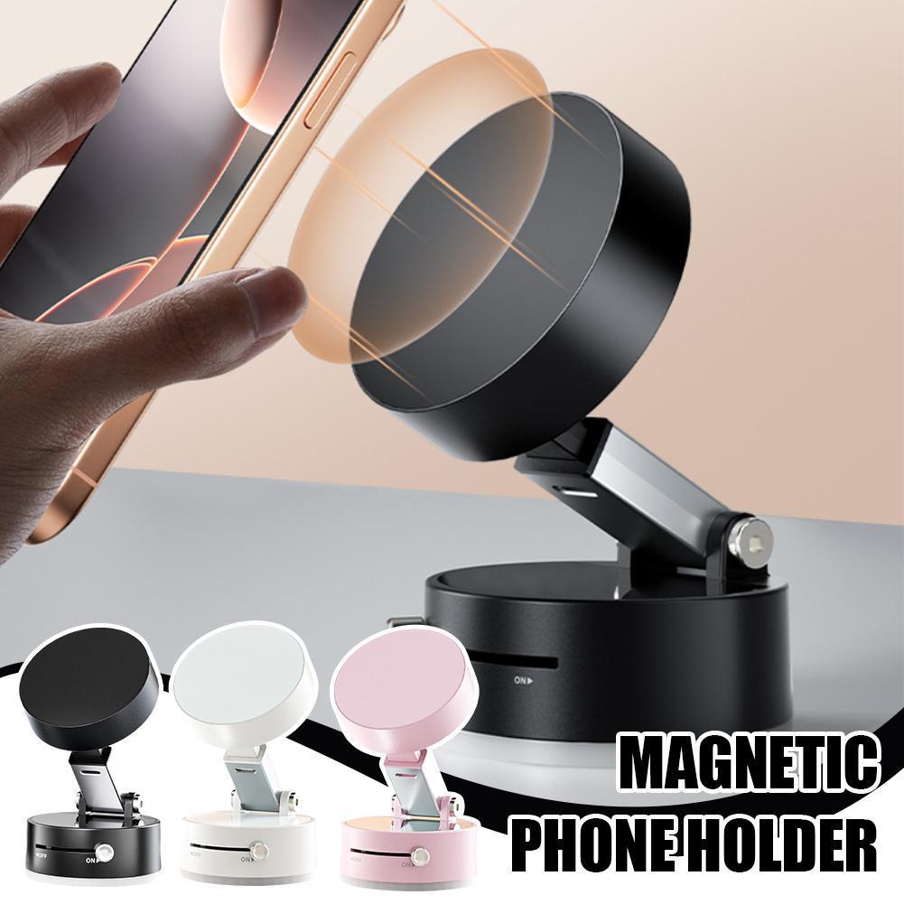 Foldable Magnetic Car Phone Holder – Hands-Free Navigation with Suction Cup for Smartphones
