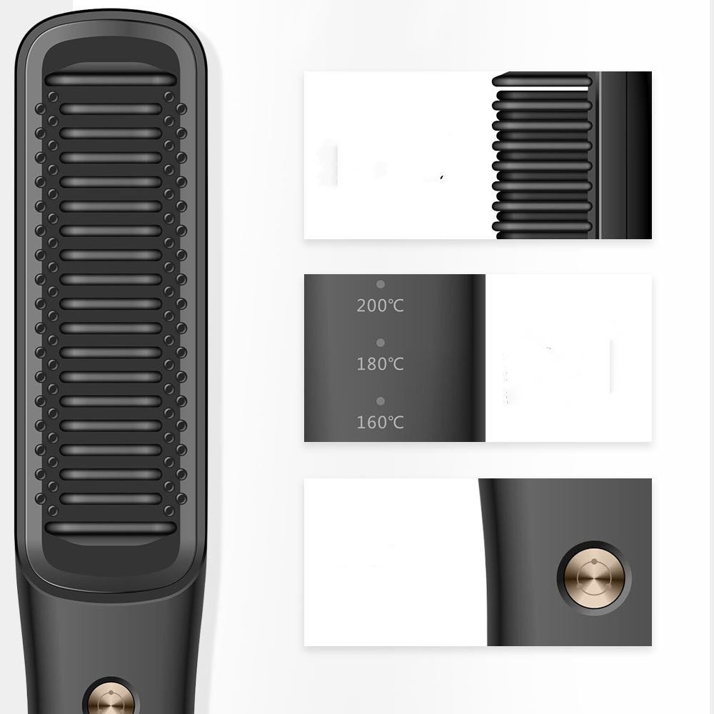 Wireless Cordless Hair Straightening Brush – Rechargeable & Portable
