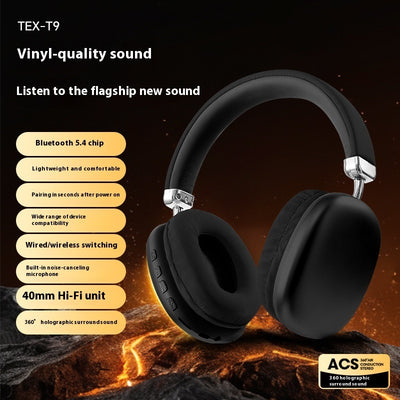 TEX-T9 Wireless Bluetooth Headset – Over-Ear Headphones with High-Quality Sound
