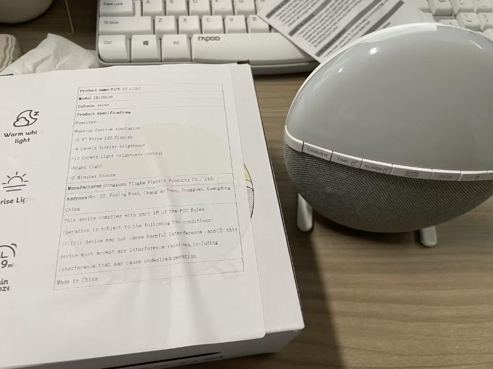 Sunrise Wake-Up Light Alarm Clock – Smart Analog Sunrise Simulation Lamp for Peaceful Morning Wake-Up