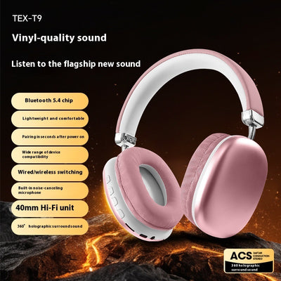 TEX-T9 Wireless Bluetooth Headset – Over-Ear Headphones with High-Quality Sound