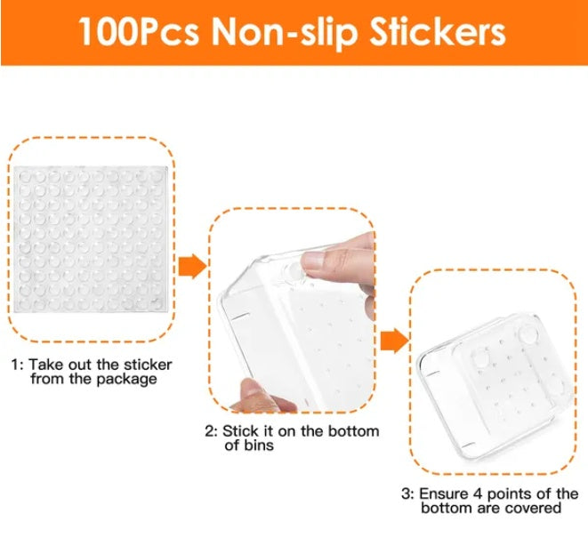 25-Piece Clear Plastic Drawer Organizer Set – Versatile Storage Bins for Makeup, Office, Kitchen & Bathroom Drawers