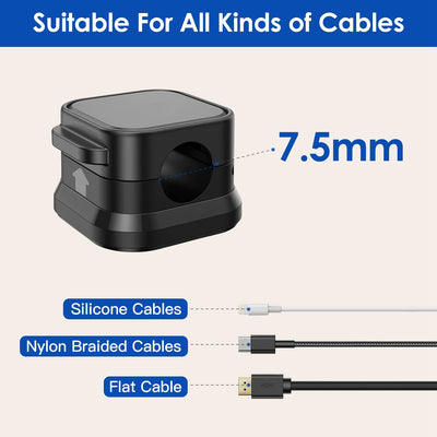 6-Pack Magnetic Cable Clips – Adhesive Cord Organizer for Home, Office, Car & Desk