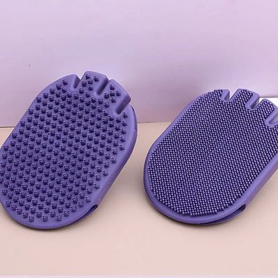 Massaging Pet Shampoo Brush – Soft Bristle Dual-Sided Grooming & Cleaning Brush for Dogs