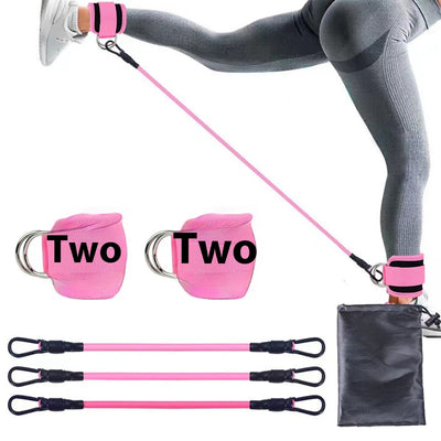 Ankle Strap Resistance Bands – Leg & Hip Training Elastic Fitness Bands for Home, Yoga, and Gym Workouts