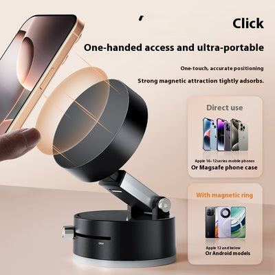 Foldable Magnetic Car Phone Holder – Hands-Free Navigation with Suction Cup for Smartphones