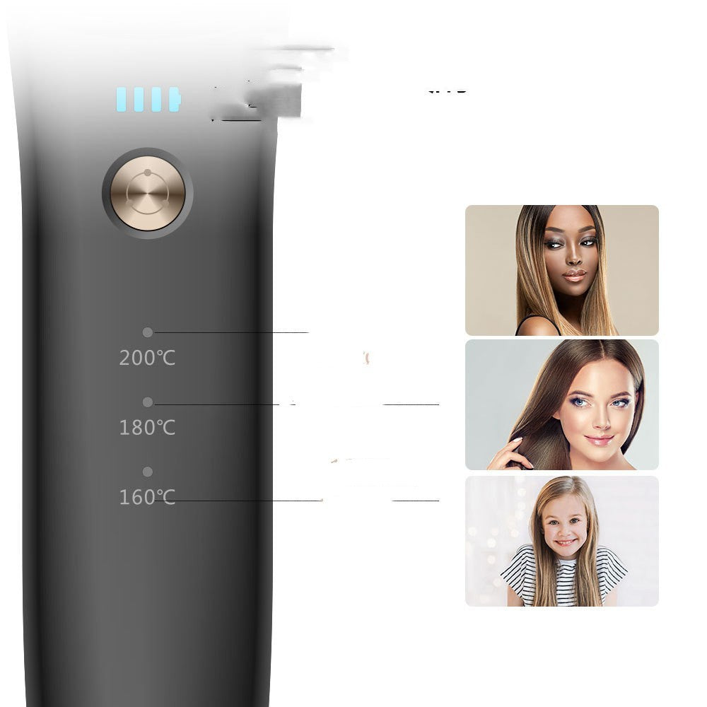 Wireless Cordless Hair Straightening Brush – Rechargeable & Portable