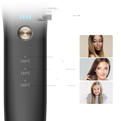 Wireless Cordless Hair Straightening Brush – Rechargeable & Portable