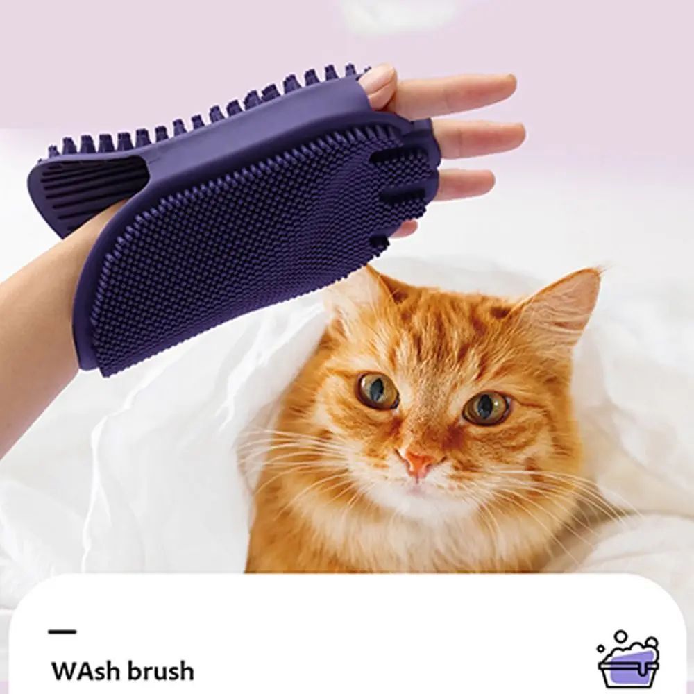 Massaging Pet Shampoo Brush – Soft Bristle Dual-Sided Grooming & Cleaning Brush for Dogs
