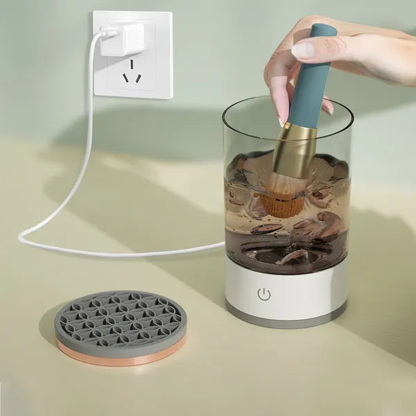 3-in-1 Automatic Makeup Brush Cleaner & Dryer – USB Powered Electric Brush Washing Machine with Blender Cleaning Function